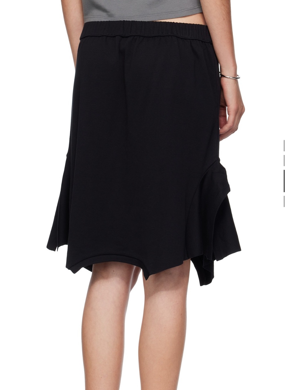 Gimaguas Black Midi Skirt with Curved Hem - Picture 3 of 4